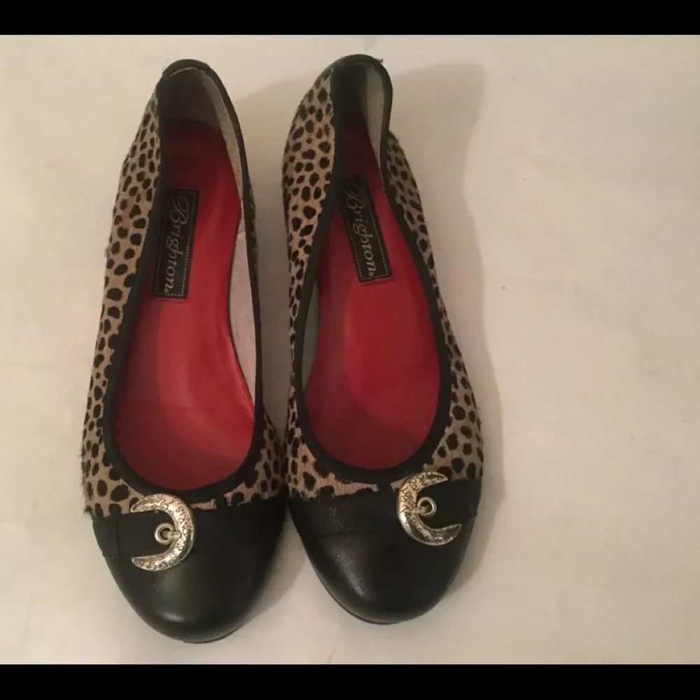 BRIGHTON "BABY" Leather Cap Toe Calf Hair Animal